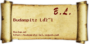 Budaspitz Lél névjegykártya